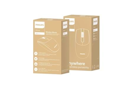 Philips SPK7398 Kablosuz 1600 DPI 3 Tuşlu Optik Sessiz Mouse Beyaz