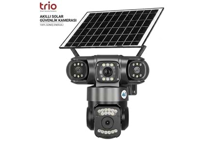 TRIO TR-SGX349 3 LENS AOV 4G-LTE PTZ 5V 2A SOLAR KAMERA TZ3