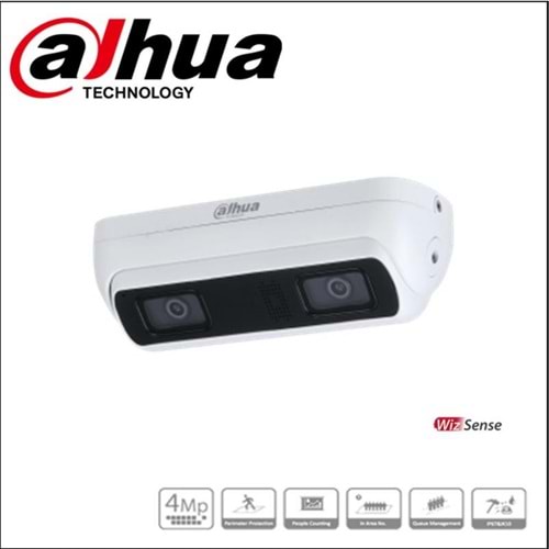 Dahua IPC-HDW8441X-BV-3D 4MP WizMind Çift Lensli Stereo Analiz Ağ Kamerası