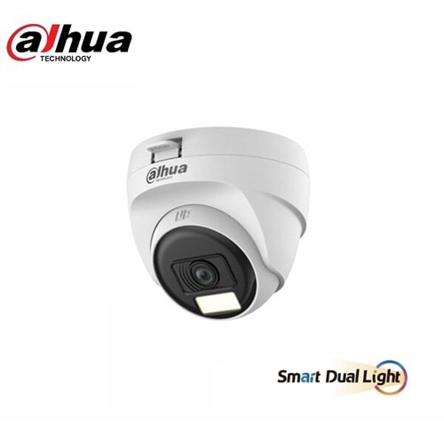 Dahua HAC-T1A21P-U-IL 2MP 2.8mm Smart Dual Light Dome HDCVI Kamera(25Mt.)