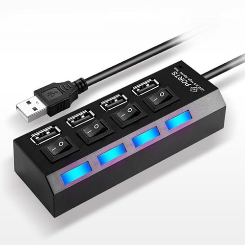 GABBLE GAB-UAP420 4 PORT ANAHTARLI USB 2.0 ÇOKLAYICI