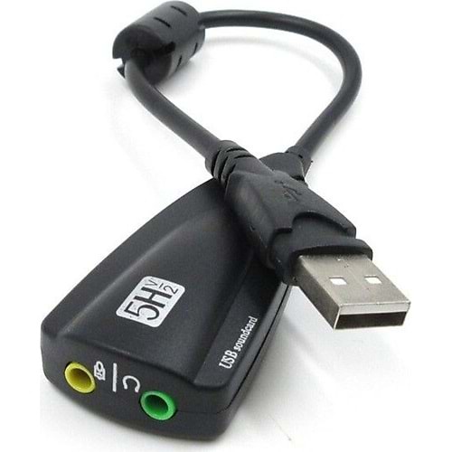 GABBLE GAB-USC91 7.1 KANAL 15CM SİYAH USB SES KARTI