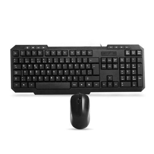 Everest KM-1435 Siyah Usb Oyuncu Q Multimedia Klavye + Mouse Set