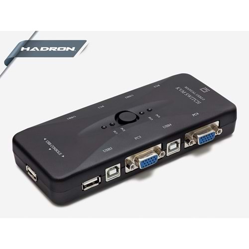 HADRON HD230/100 KVM SWITCH USB 4 GİRİŞ 1 ÇIKIŞ