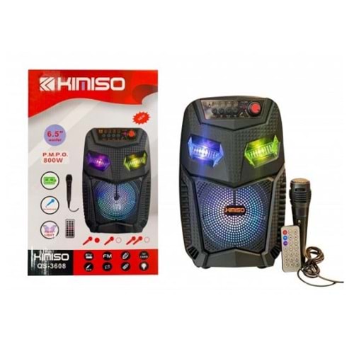 PLATOON PL-4123 SD-USB 6.5inc 800WBLUETOOTH KUMANDALI MİKR.IŞIKLI SPEAKER