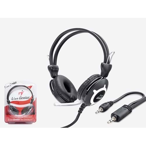 LIVEGENIUS AS006 KULAKLIK MİKROFONLU PC AUX 3.5MM