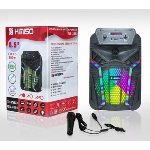 PLATOON PL-4435 BT,SD,USB GİRİŞLİ RGB IŞIKLI MİKROFONLU SPEAKER