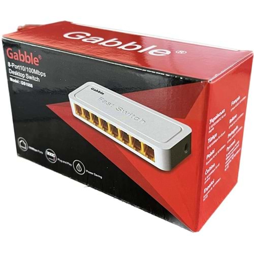 GABBLE GAB-SWC08 8 PORT ETHERNET SWİTCH