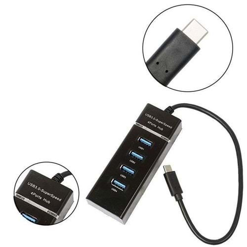 GABBLE GAB-UPT430 4 PORT TYPE-C USB 3.0 ÇOKLAYICI