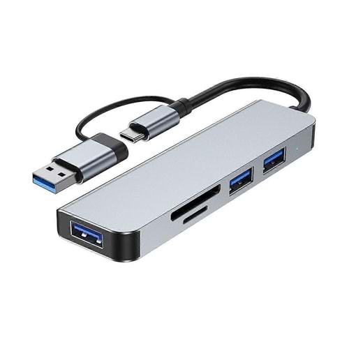 GABBLE GAB-TY501 ÇEVİRİCİ TYPE-C TO 3.0 5 IN 1 USB + HDTV 4K
