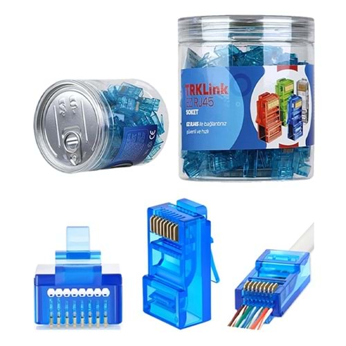 GABBLE GAB-CLR EZRJ45 CAT6 RENKLİ KONNEKTÖR 100LÜ