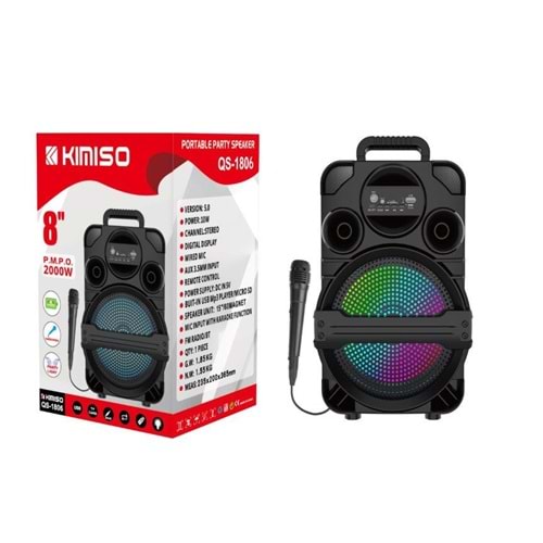 PLATOON PL-4583 BLUETOOTH SD,USB GİRİŞLİ IŞIKLI MİKROFONLU SPEAKER