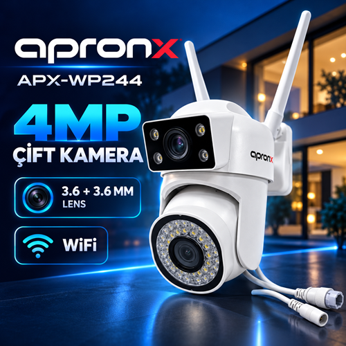 APRONX APX-WP244 4MP 3.6+3.6MM LENS WIFI ÇİFT KAMERA