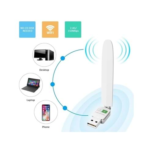 PLATOON PL-9342 150MBPS 2.4ghz 2dbi ANTENLİ USB KABLOSUZ ADAPTÖR