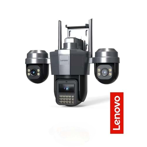 LENOVO W19C-U (JA-W11C-Z-U) 9MP 3 Lensli 4K Ultra HD 2.4G&5G Çift Bant Hızlı WiFi Dual PTZ