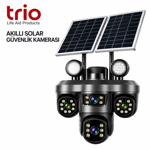 Trio Tr-Sgx469 4 Lens 12Mp Aov 4G-Lte Ptz 5V 2A Solar Kamera Ta23