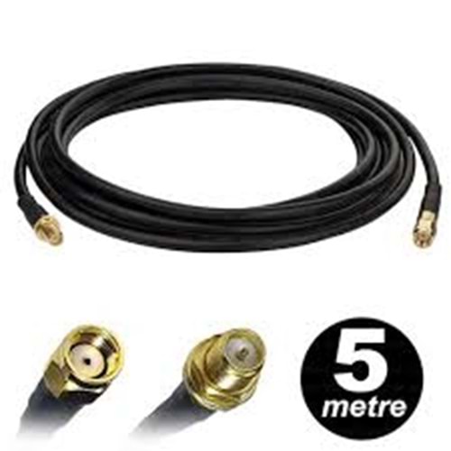 POLYGOLD PG-1040 5 METRE RP SMA WİFİ/TELSİZ ANTEN UZATMA KABLOSU