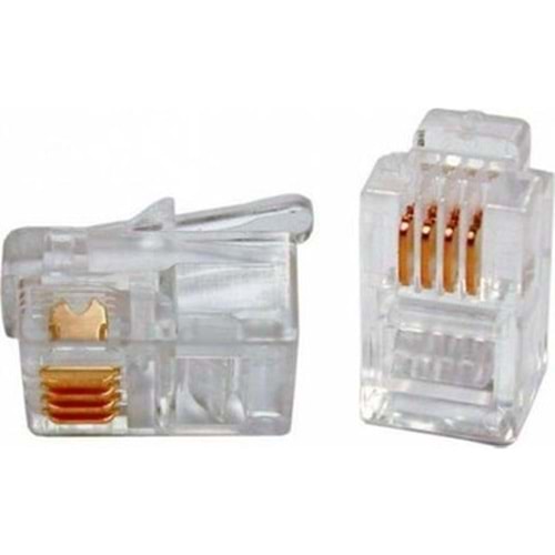 WHİTECOM RJ-11 4 PİN 100 LÜ PAKET