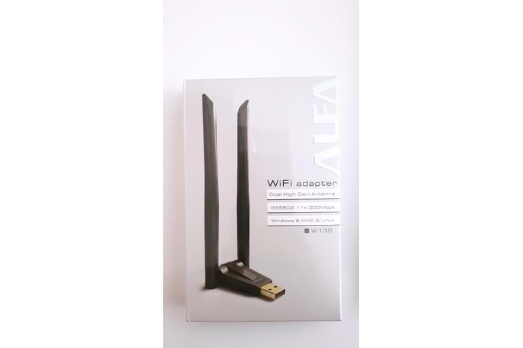 Alfanet W136 Usb 300Mbps Antenna Wireless Adapter