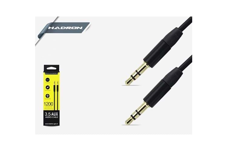 HADRON HD4308S AUX KABLO 1.1M SİYAH/BEYAZ