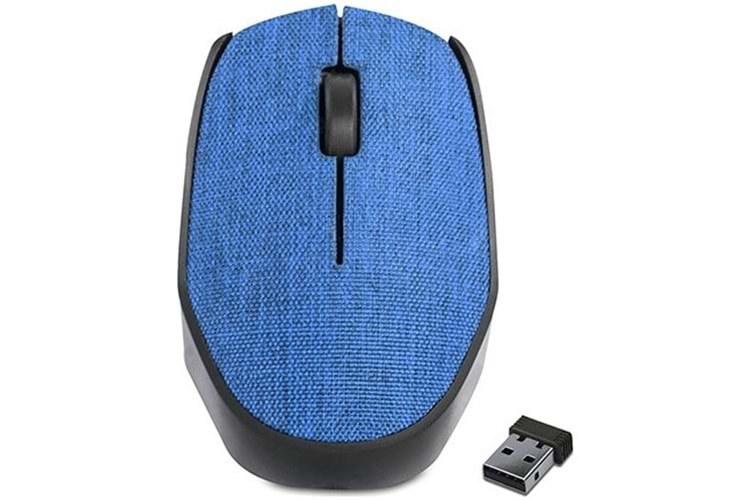 Everest KM-218 Usb 2.4Ghz Mavi Kumaş Yüzey Kablosuz Mouse