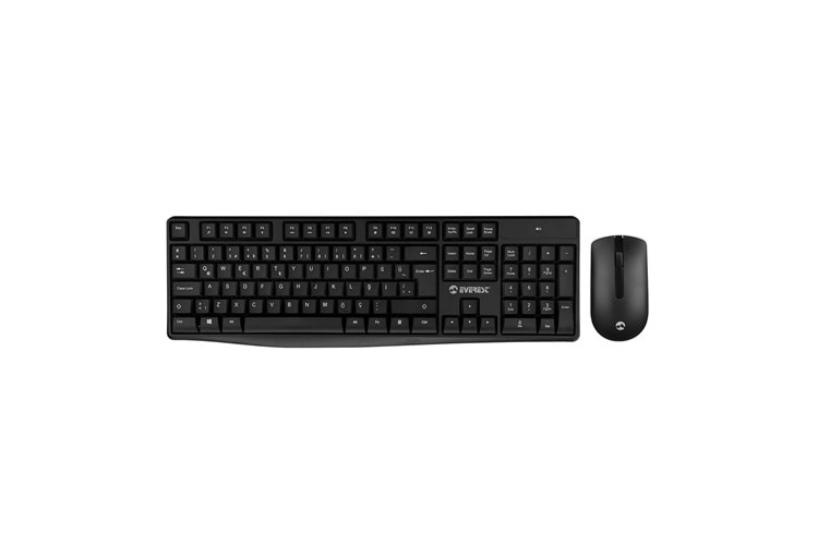 Everest KM-7500 Siyah Kablosuz Q Multimedia Klavye + Mouse Set