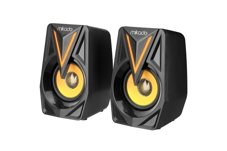 Mikado MD-S23 GLARE 2.0 Multimedia 3W*2 Siyah USB RGB Işıklı Gaming Speaker Hoparlör