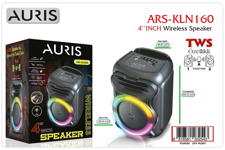 AURIS KLN160 BLUETOOTH SPEAKER 4