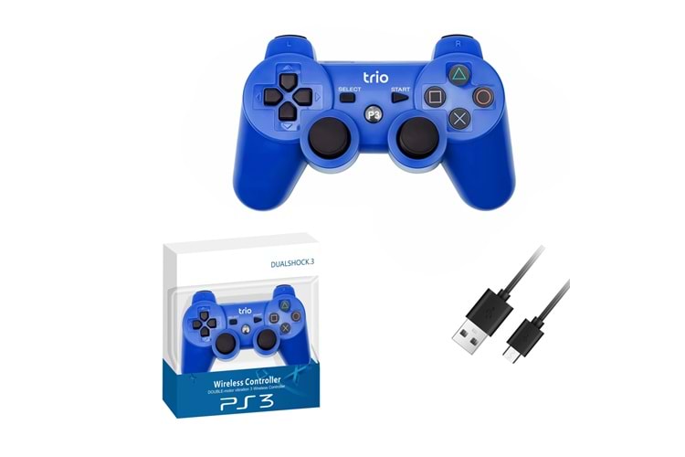 TRİO TR903M MAVİ PS3 KABLOSUZ OYUN KOLU