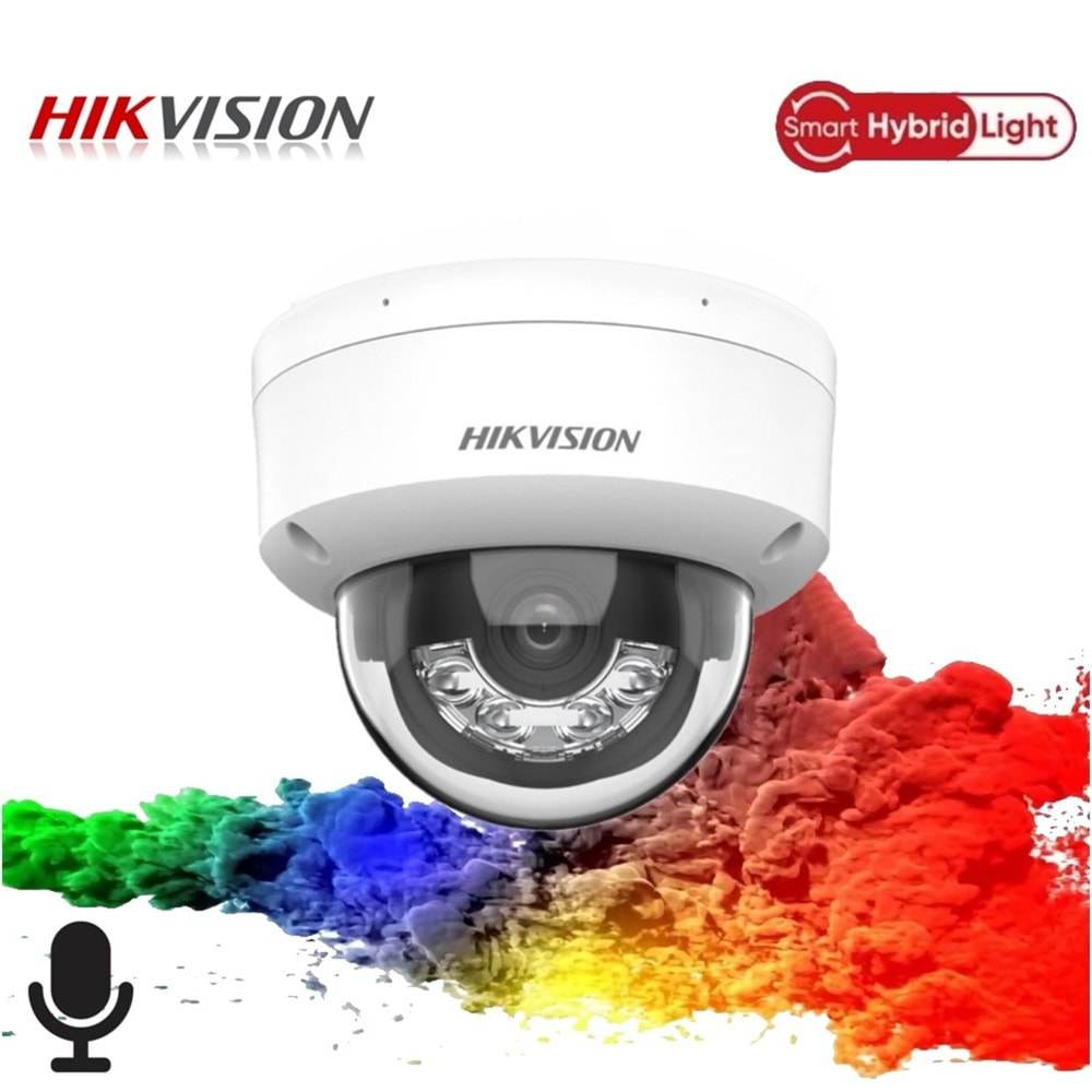 Hikvision DS-2CD1121G2-LIUF 2.8mm 2MP Smart Hybrid Light Fixed IP Dome Kamera (Dahili Ses)
