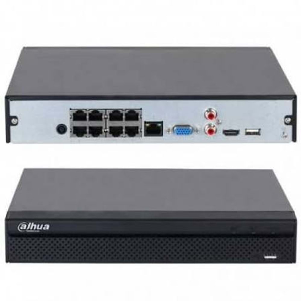 Dahua NVR2108HS-8P-4KS3 8Kanal 12MP/1080P H265+ PoE Nvr Kayıt Cihazı