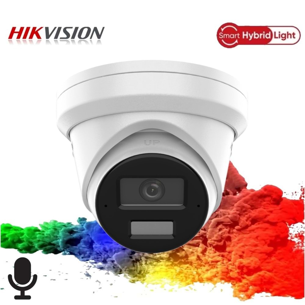Hikvision DS-2CD1321G2-LIUF 2.8mm 2MP Smart Hybrid Light Fixed IP Dome Kamera (Dahili Ses)