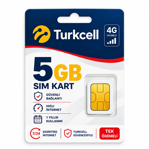 Turkcell 5 GB 12 Aylık Data Hat (Solar Kamera-Araç Kamerası)