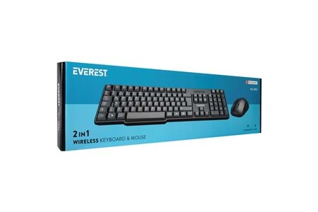 Everest KM-6852 Siyah Usb Kablosuz Combo Q Standart Klavye + Mouse Set