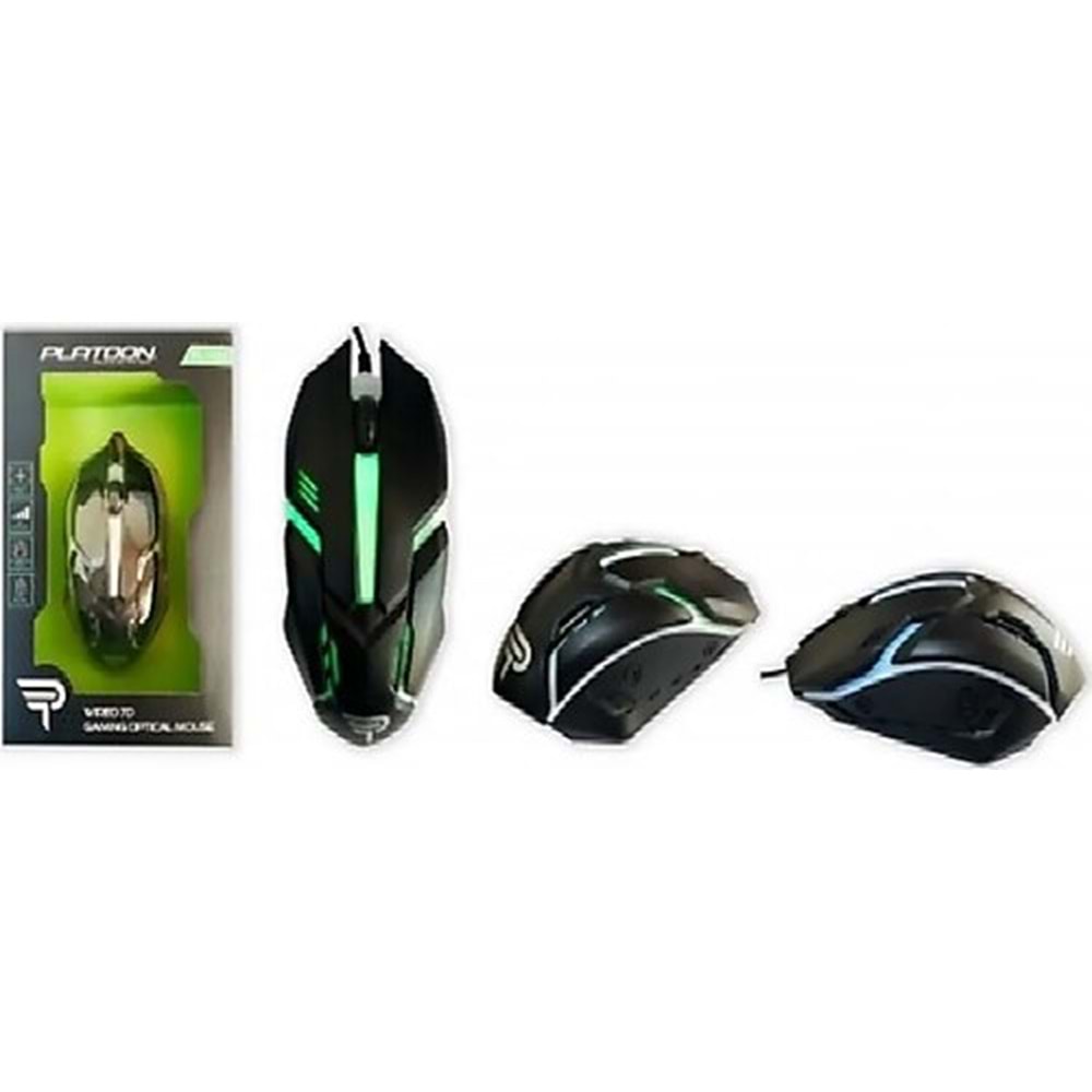 PLATOON PL-1832 IŞIKLI KUTULU USB OYUNCU MOUSE
