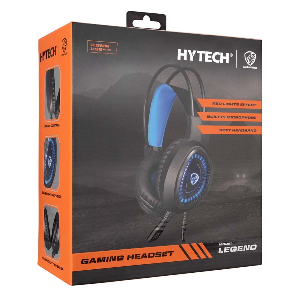 Hytech HY-G1 LEGEND Mavi 3,5mm Gaming Oyuncu Mikrofonlu Kulaklık
