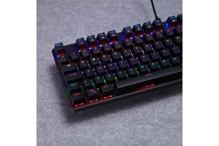 Everest KB-MK1 Lumos Siyah USB Rainbow Aydınlatmalı Blue Switch Full Anti-Ghosting Mekanik Gaming Oyuncu Klavye
