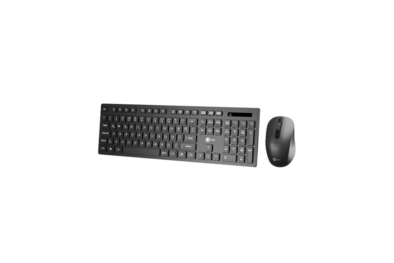 Lecoo KW201 Kablosuz Türkçe Q Klavye & Mouse Set Siyah